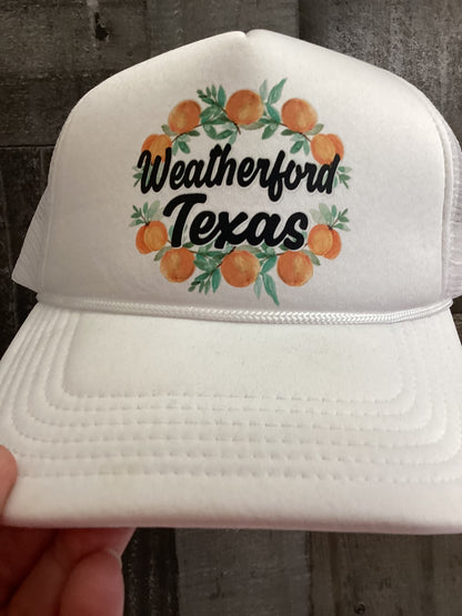 Weatherford Texas Peaches trucker cap