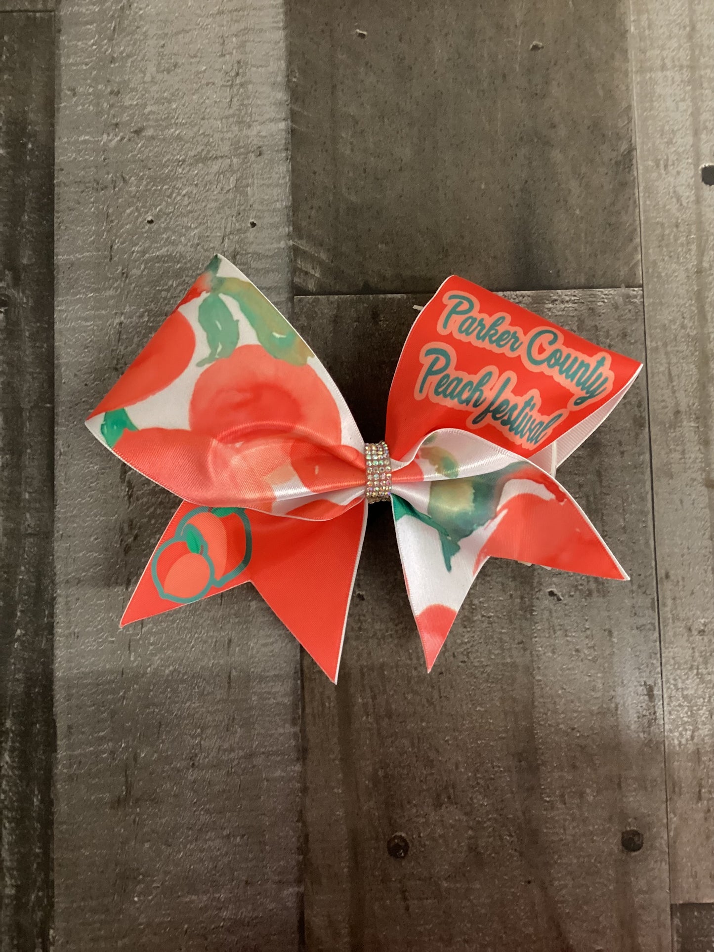 Parker County Peach Festival ponytail bow