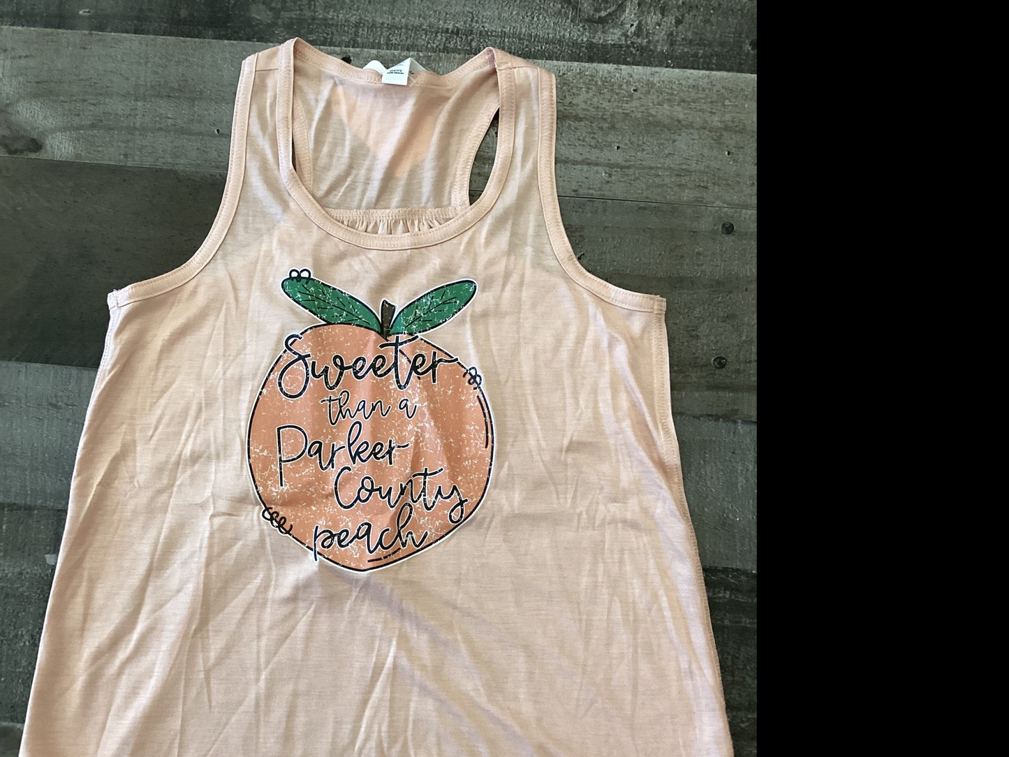 Sweeter Than a Parker CountyPeach tank