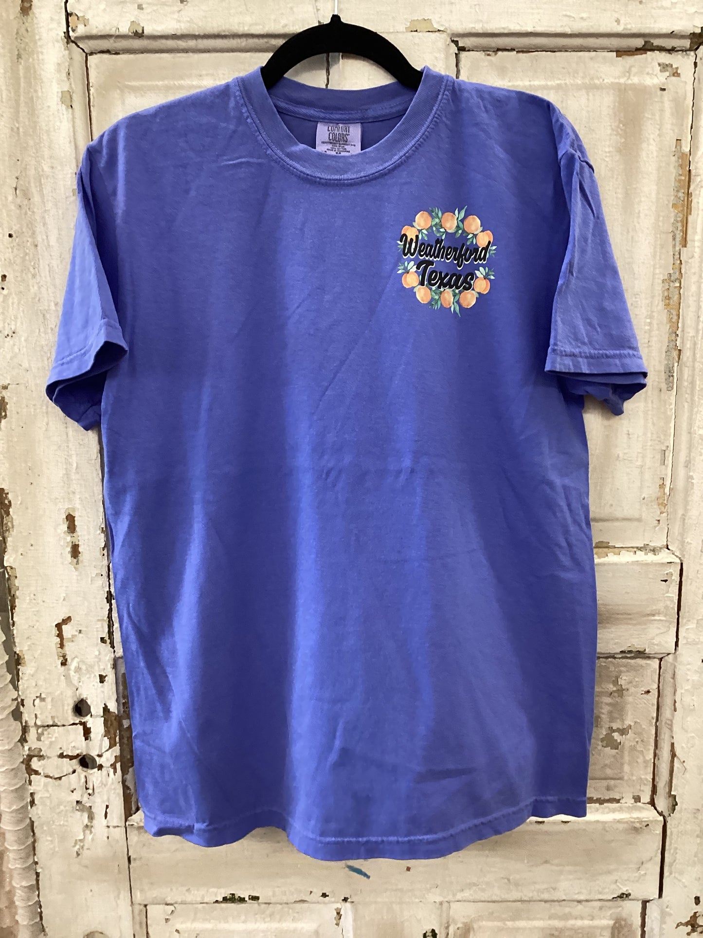 Comfort Color blue Weatherford Texas tee