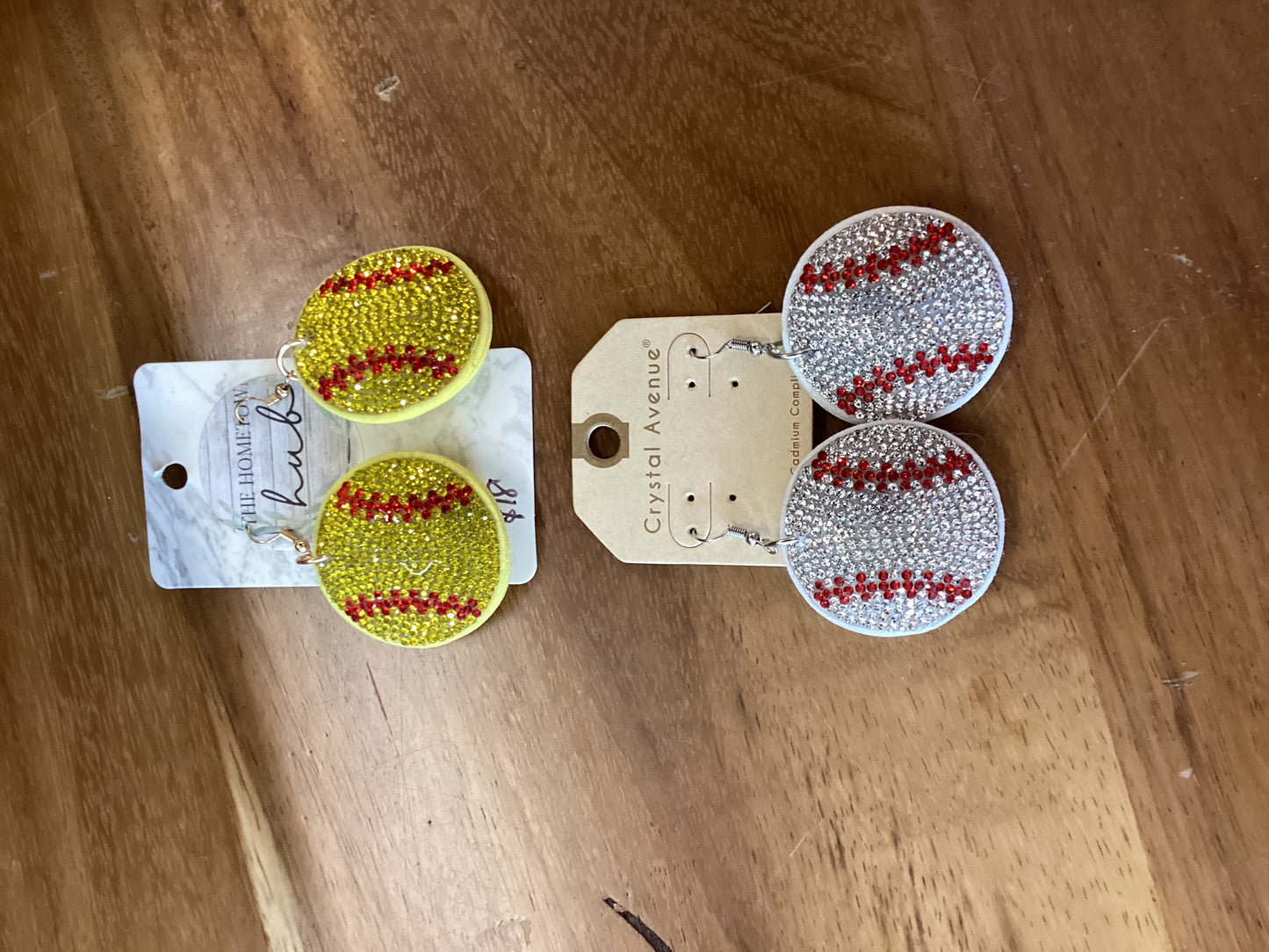 Baseball earrings