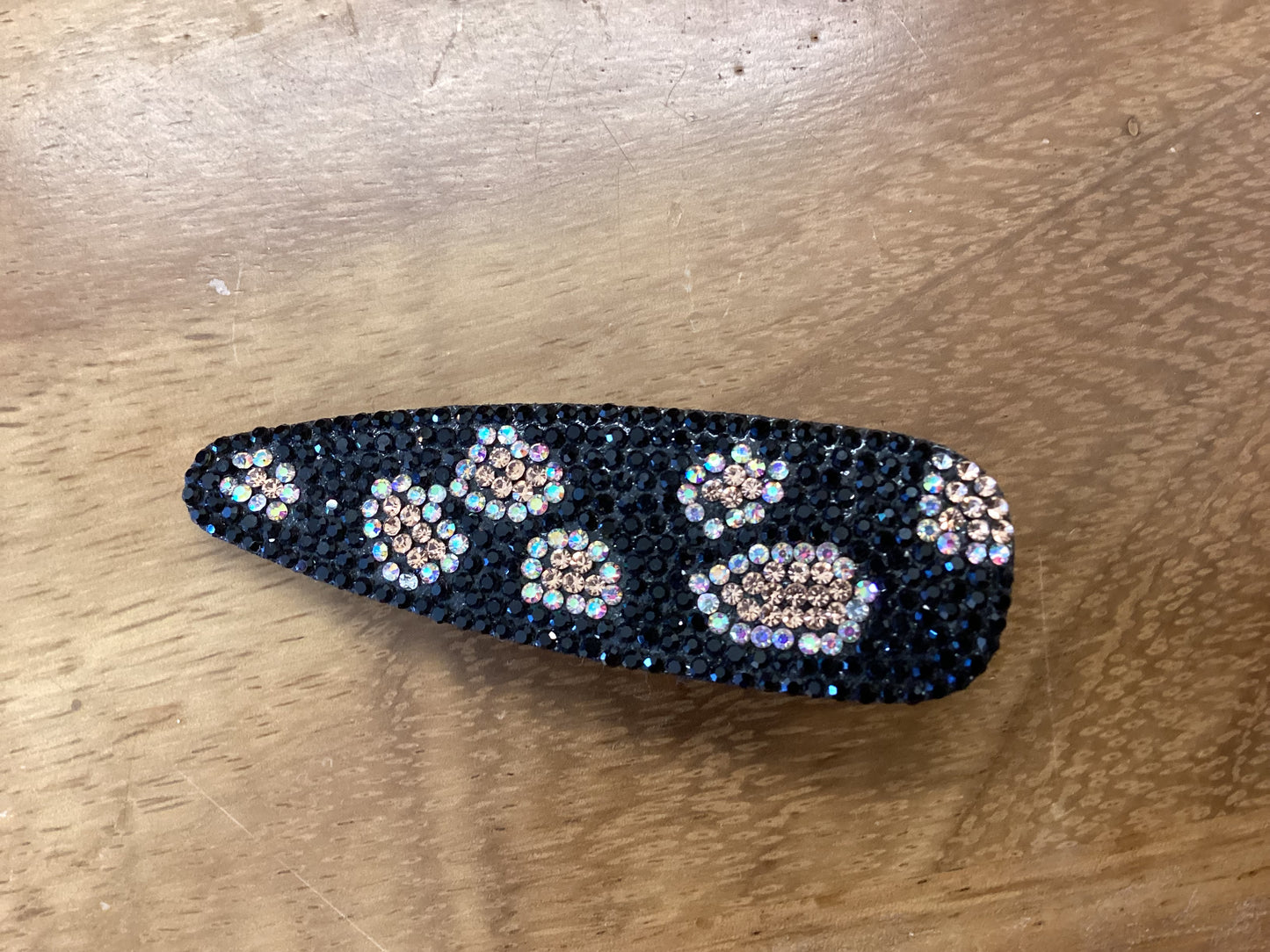 Colored crystal hair clip