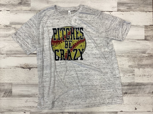 Pitches Be Crazy Softball Tee