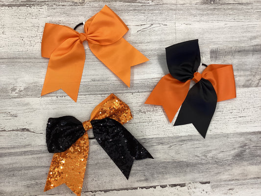 Orange and Black Bows