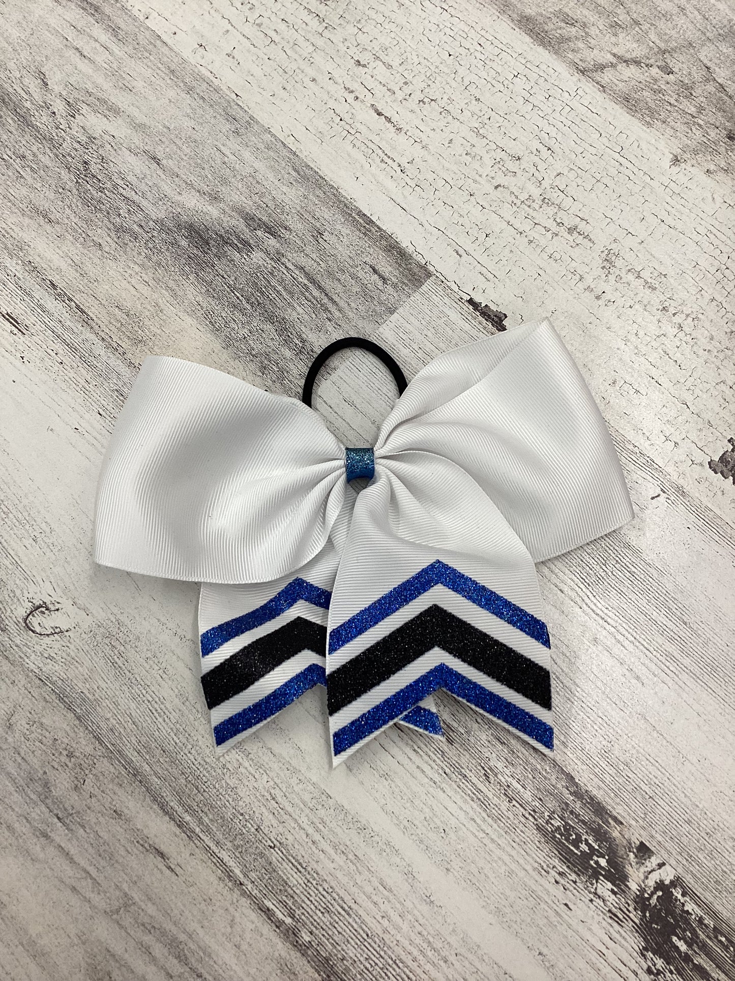 Blue and Black Bow