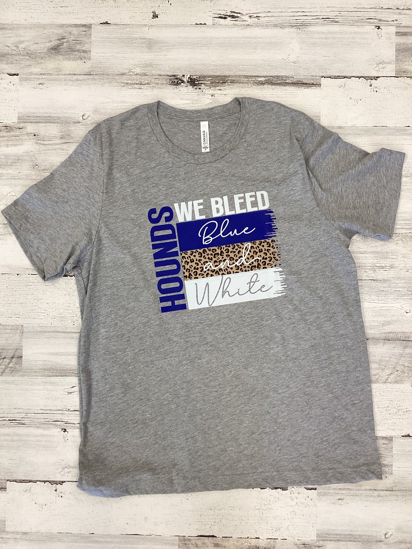 We Bleed Blue and White Tee